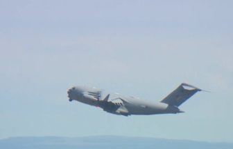 RAF planes take off from Scotland base in Lossiemouth to assist in search for missing Titan Titanic sub