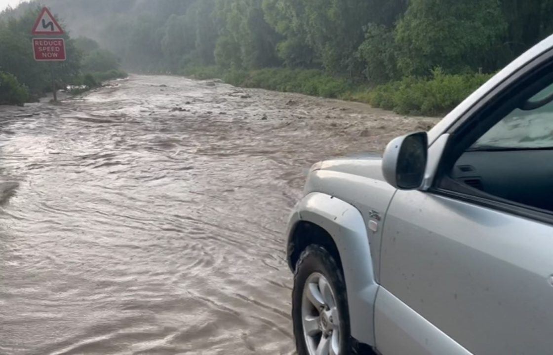 Heavy rainfall causes landslide as almost a week’s worth of rain falls near Inverness