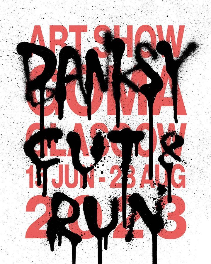 Poster for Banksy's CUT & RUN: 25 years card labour show.