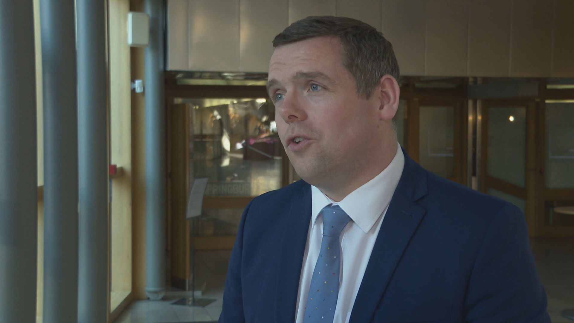 Douglas Ross accused Humza Yousaf of being too 'weak' to suspend Nicola Sturgeon.