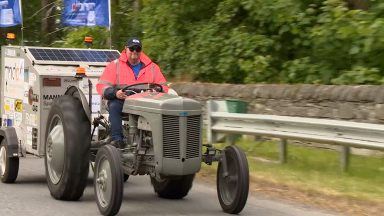 Vintage tractor on a 1,000 mile journey to raise funds for motor neurone disease research
