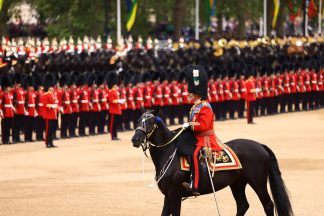 King Charles takes part in first Trooping the Colour ceremony as monarch