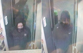 Police Scotland release CCTV images of two men following robbery at Glasgow petrol station