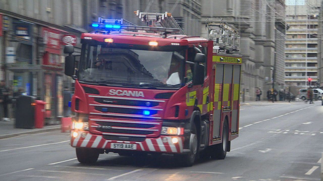 Ayr town centre streets closed as firefighters battle blaze