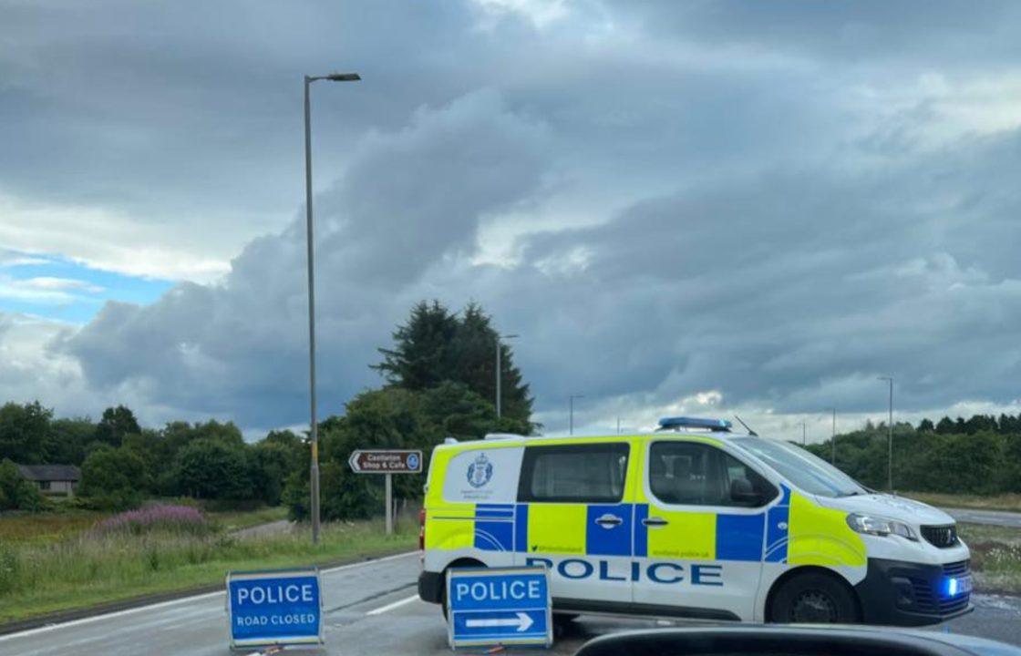 Two people seriously hurt after crash between lorry and van on A90 near Temple of Fiddes