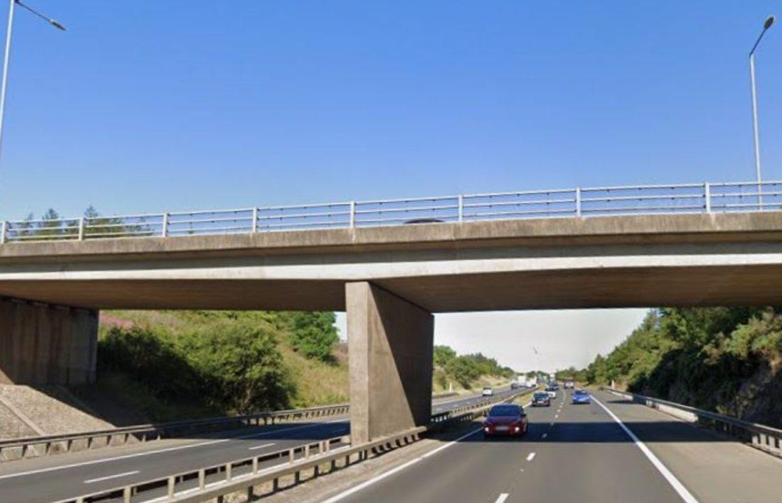 Multiple cars damaged on M74 after debris falls from bridge