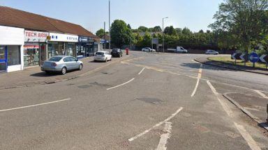 Three men arrested after crashing stolen BMW into police car in Bearsden