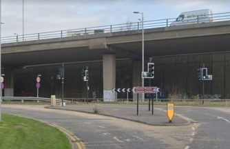 Traffic lights damaged in crash near Clydeside Expressway ramp close to OVO Hydro in Glasgow