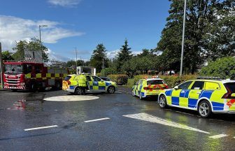 Pensioners taken to hospital after crashing into garden wall in Strathaven, South Lanarkshire