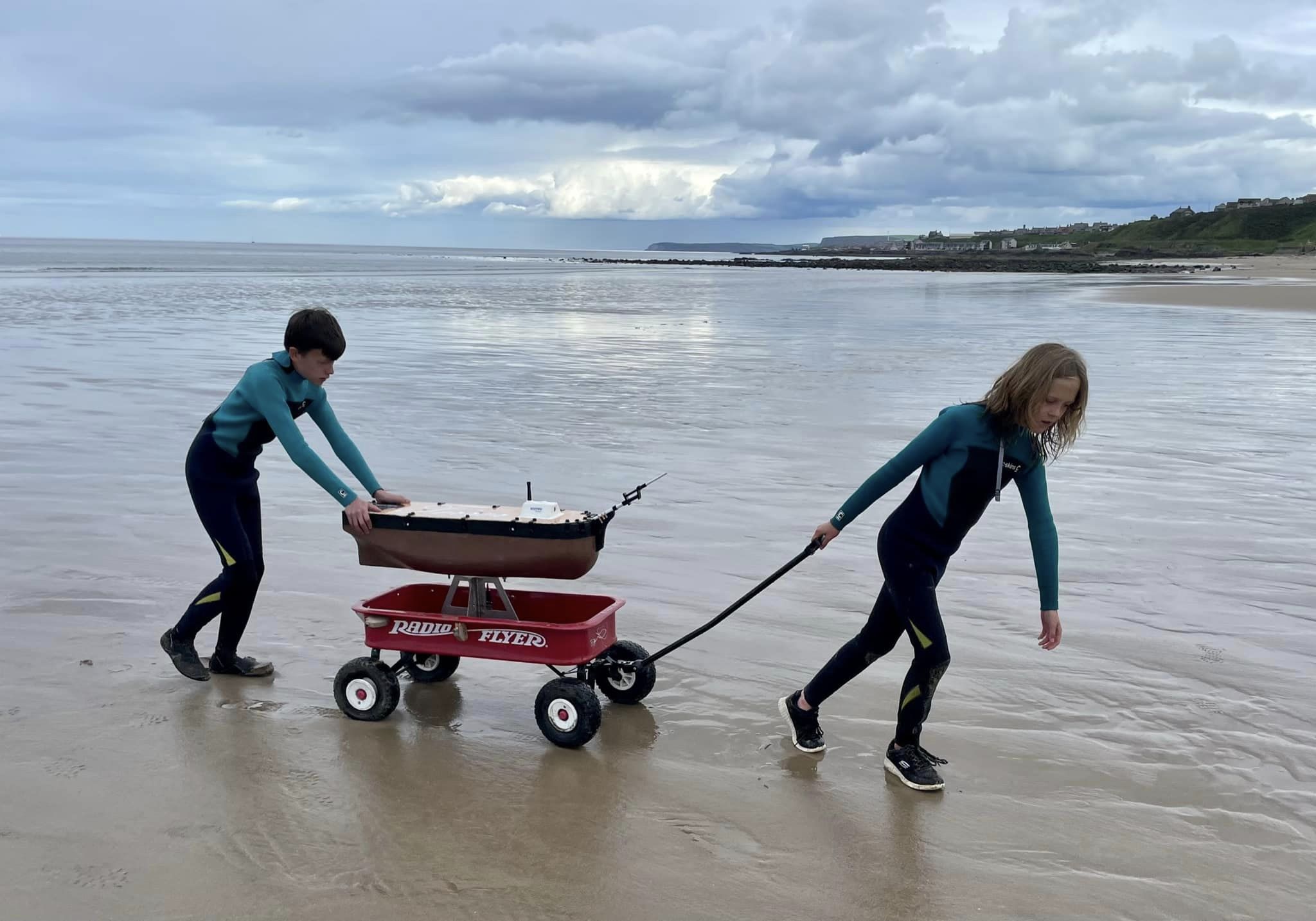 The brothers tested the boats in Scottish waters.