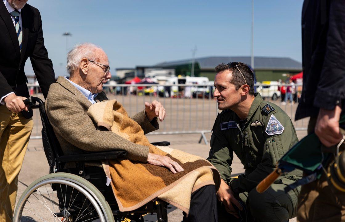 RAF Lossiemouth pilots pay tribute to hero 99-year-old Scottish WWII veteran