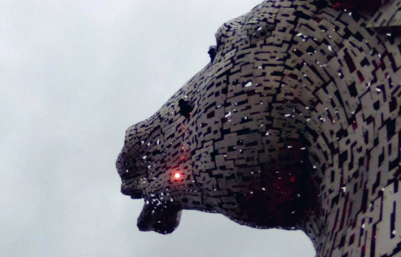 Activists scale The Kelpies