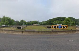 A725 road closed in East Kilbride as crash between three cars and a bus leaves five people in hospital