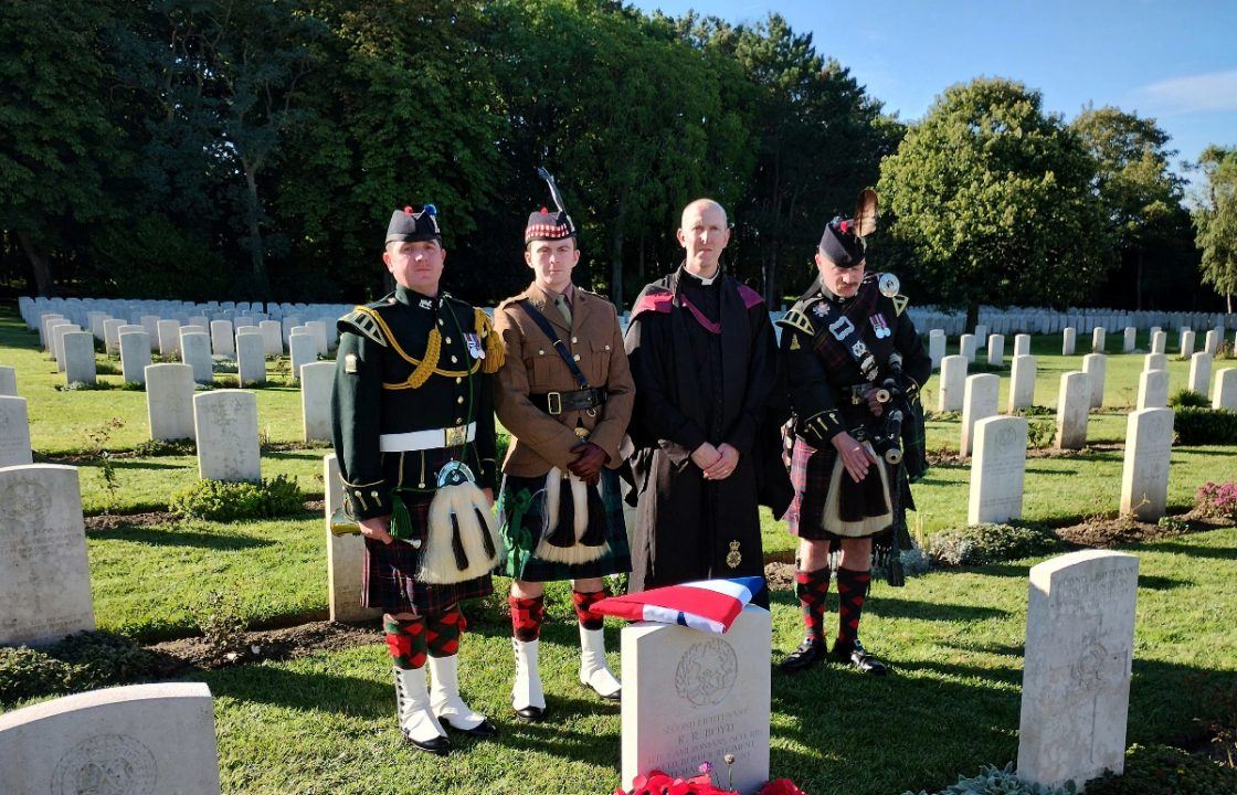 Lost grave of Scots soldier who died in First World War found and rededicated