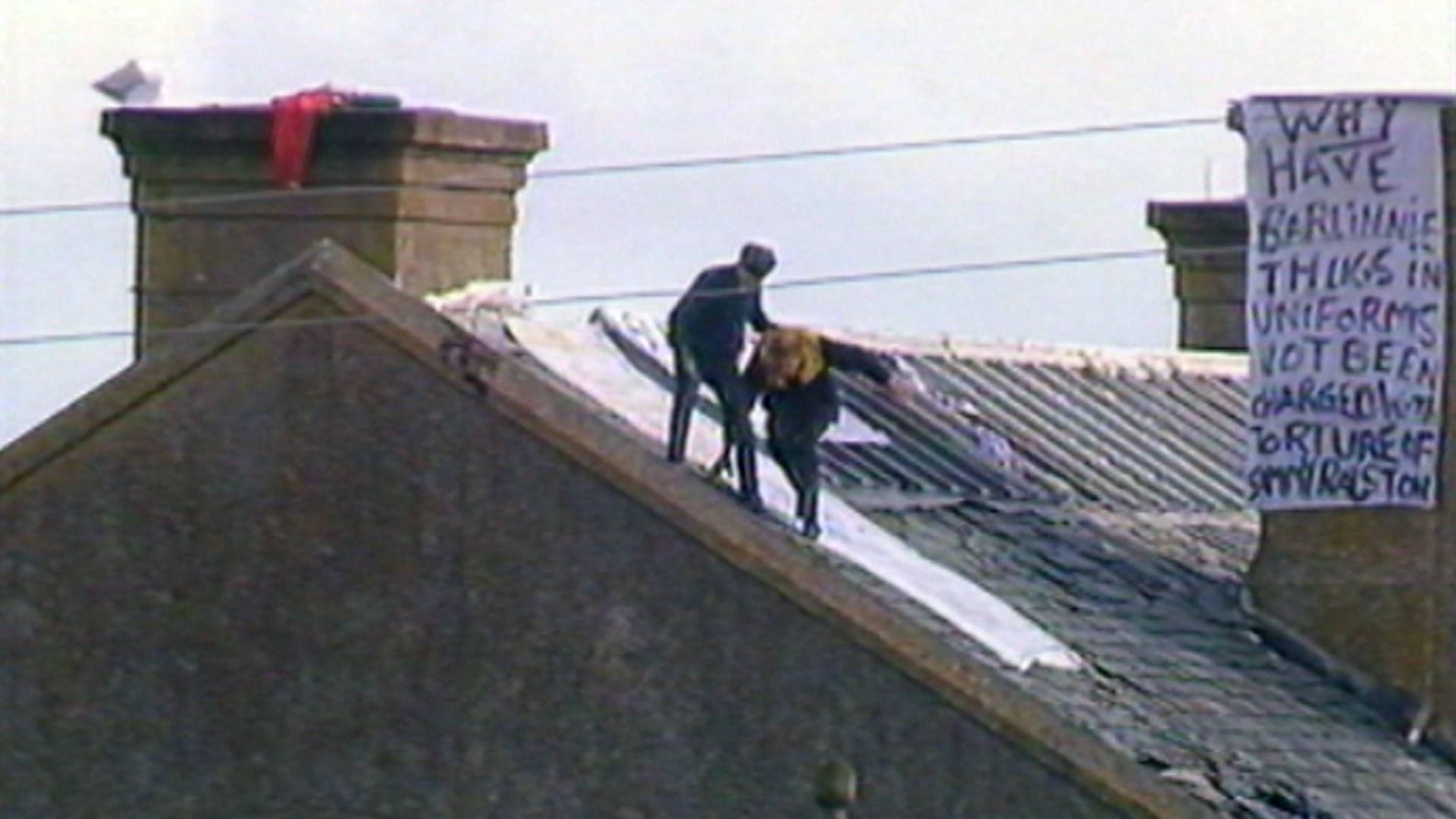 Jackie Stuart was paraded chained by the neck on the roof of what was branded the 'hate factory', housing some of Scotland’s most notorious criminals.