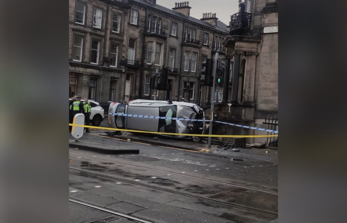 Man pushing pram and baby rushed to hospital after being struck by car on West Maitland Street in Edinburgh