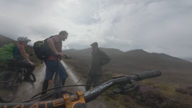 Highland cyclists bump into King Charles on Balmoral estate