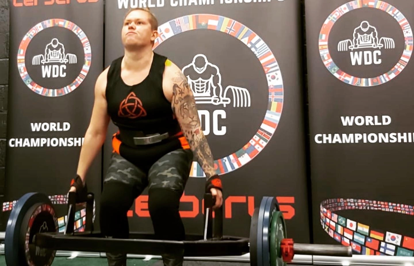 Shauna Moar at the WDC World Deadlift Championships in 2021 where she set a world record. 
