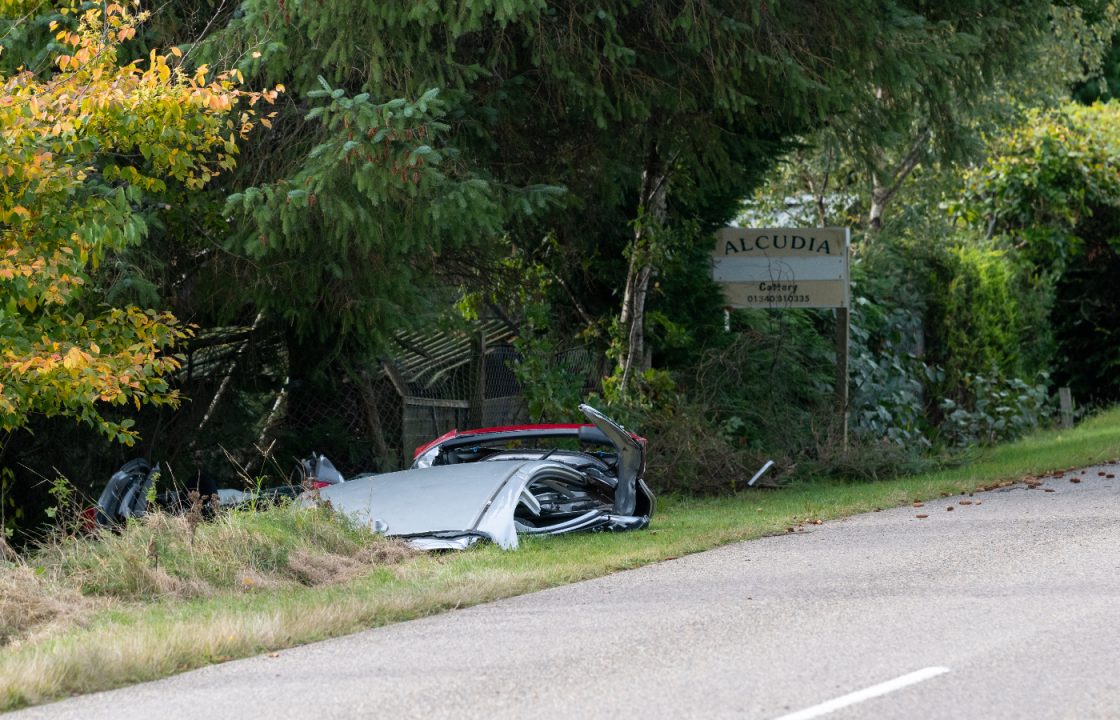 Female driver airlifted to Aberdeen Royal Infirmary after crash on the B9102 near Aberlour