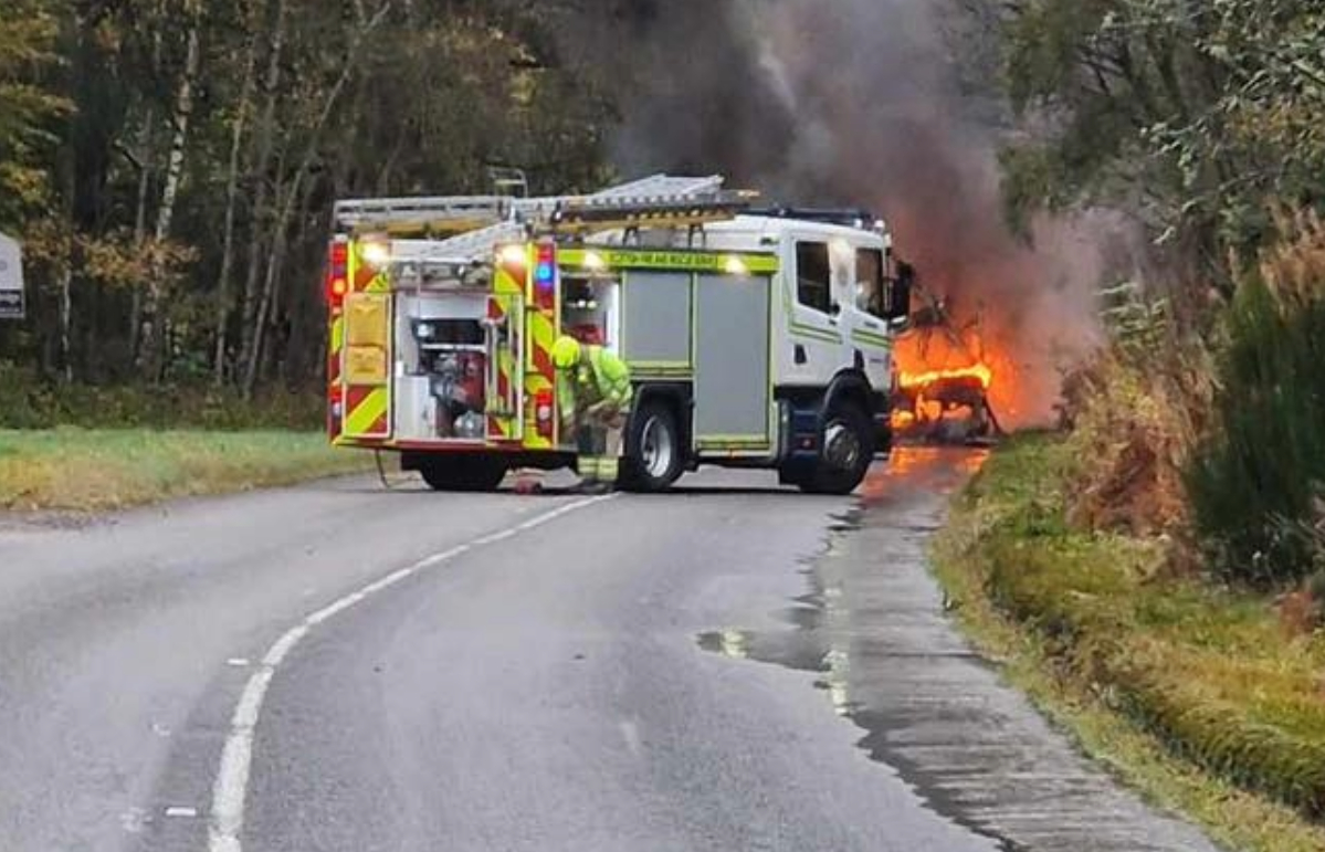 It is the second Stagecoach bus fire in the area in months.