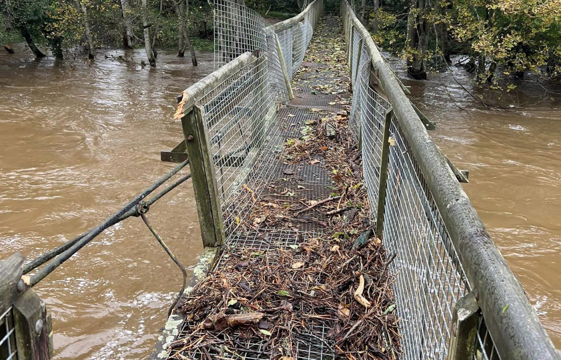 Landmark ‘Shakin Brig’ suspension bridge in Edzell badly damaged by Storm Babet