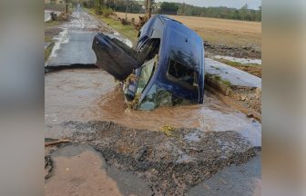 Scotland’s Storm Babet clean-up under way as flood warnings to remain in place until Tuesday