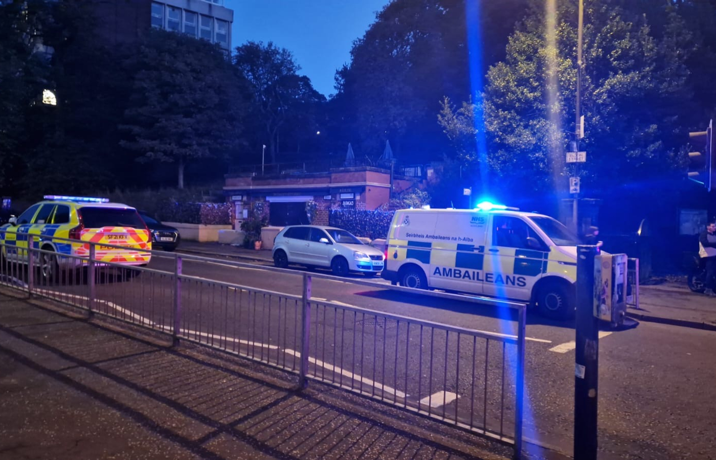 Emergency services raced to the scene at the River Kelvin in Glasgow's West End on Wednesday evening. 