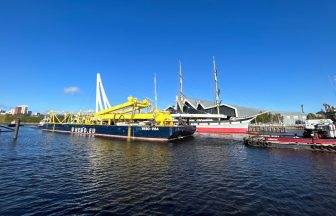 First glimpse at new £29.5m Govan- Partick bridge as it sails up River Clyde