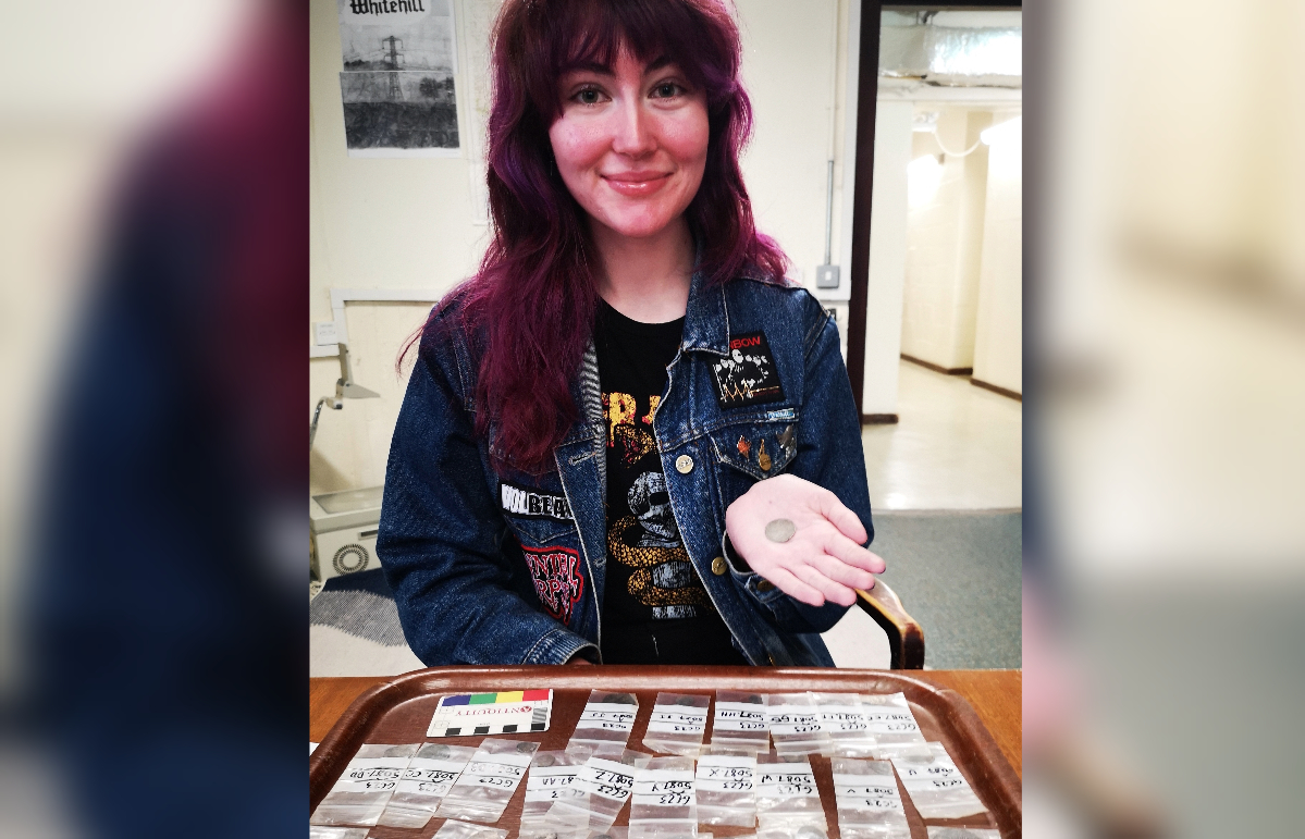 Lucy discovered the 36 coins in a fireplace. 