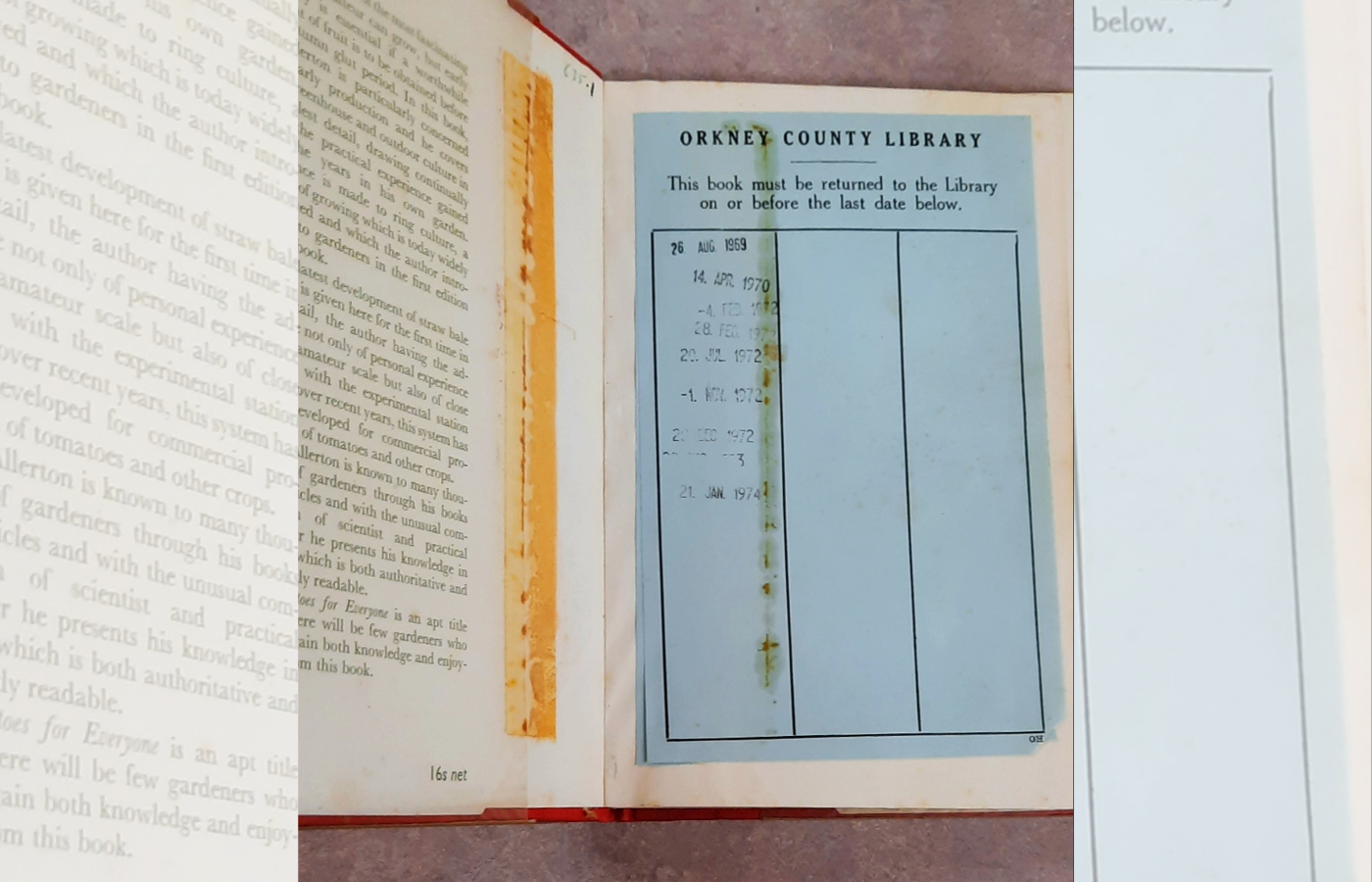 Orkney Library book returned 50 years late.