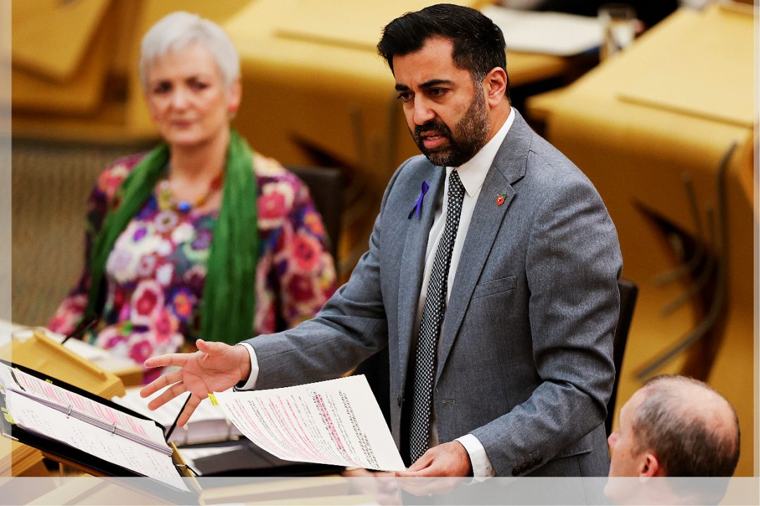 Humza Yousaf faces First Minister’s Questions as protesters scale Holyrood