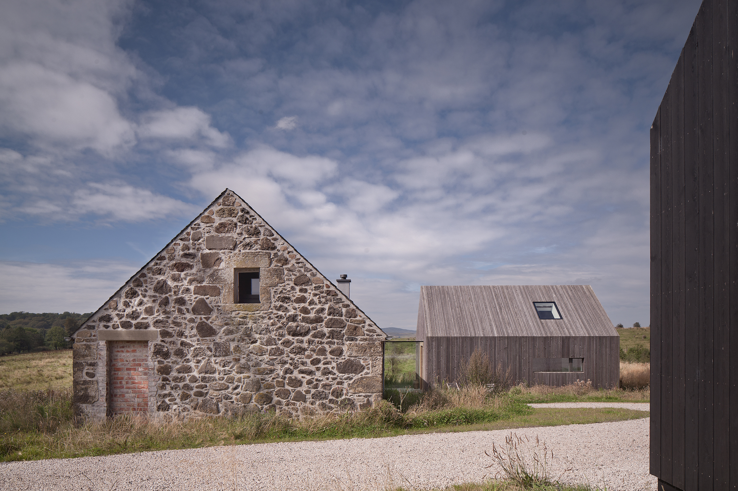 The building blends into its landscape.