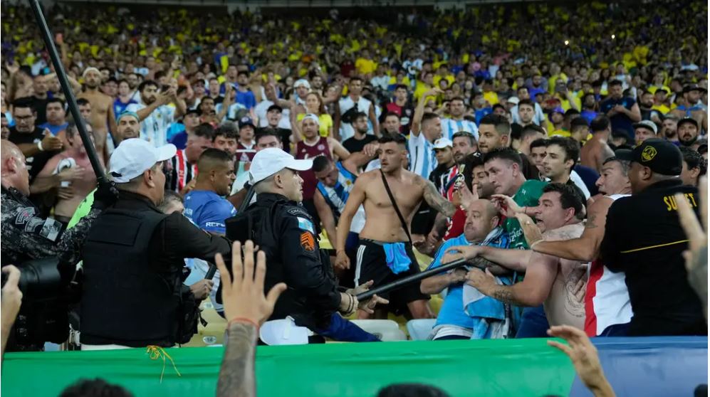 Crowd trouble at Maracana mars famous Argentina victory against Brazil