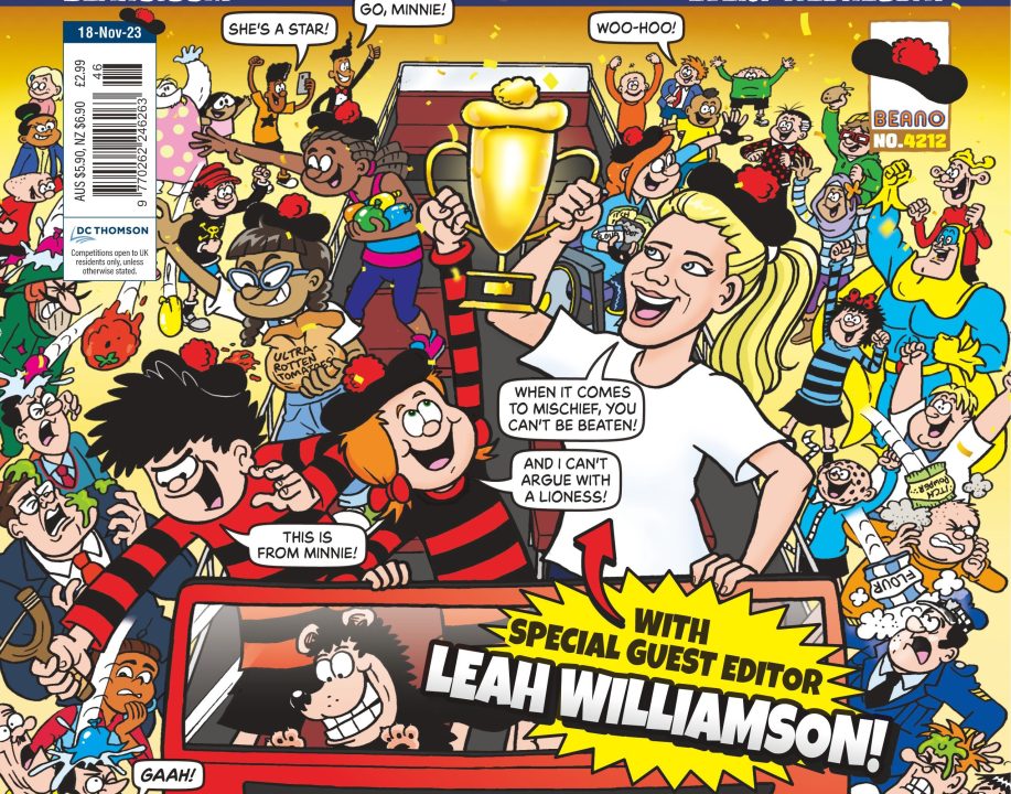 Lioness Leah Williamson guest-edits Beano to mark Minnie the Minx 70th birthday