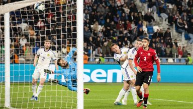 Late Lawrence Shankland header earns Scotland 2-2 draw in Georgia