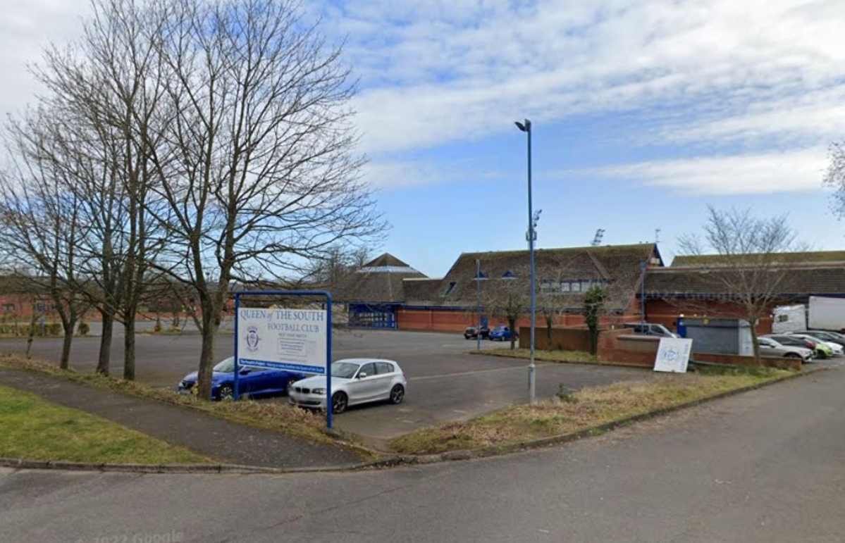 Club officials attempted to help James Maxwell Johnstone outside Palmerston Park. 