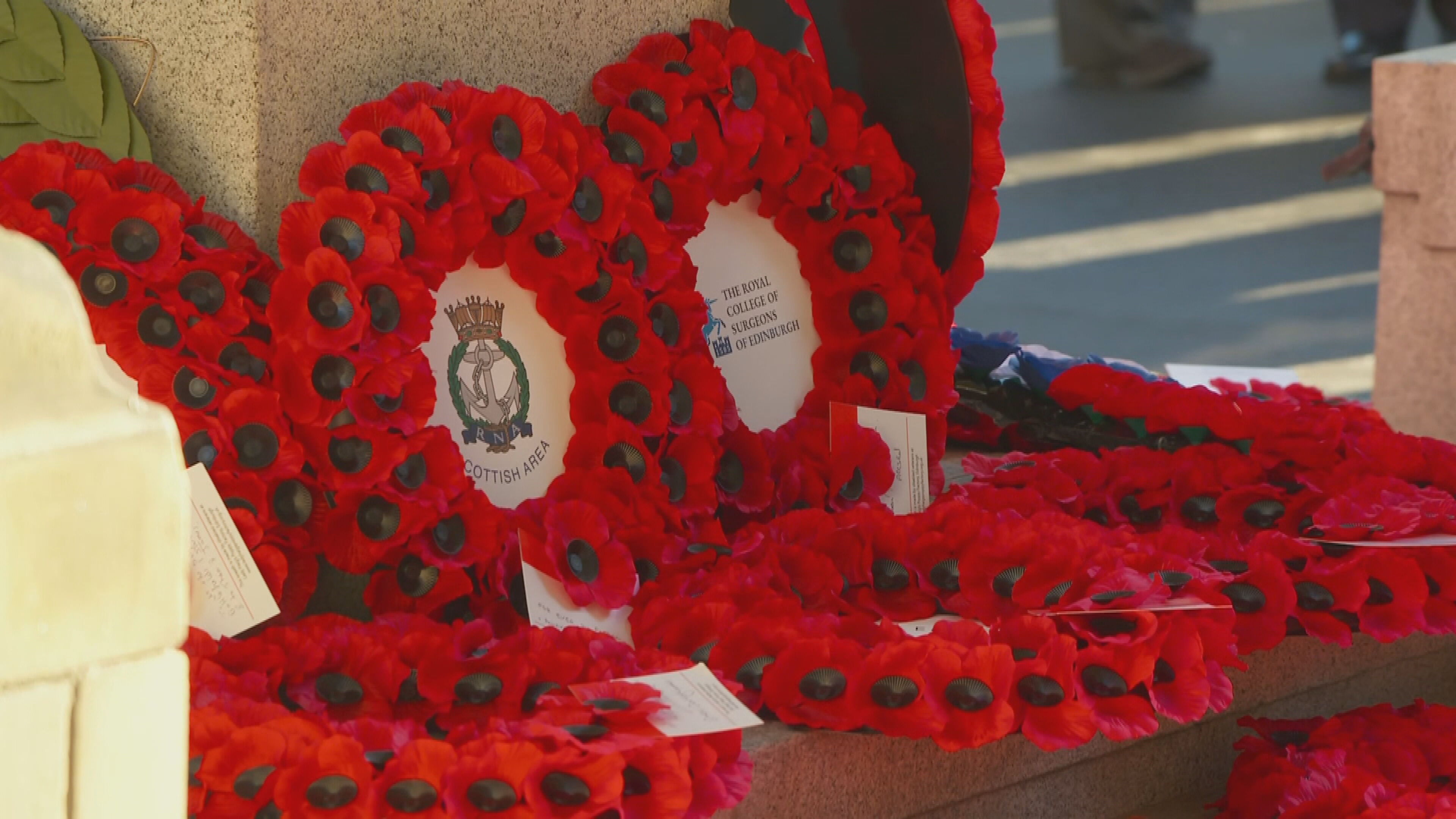 Wreaths were laid at Edinburgh City Chambers.