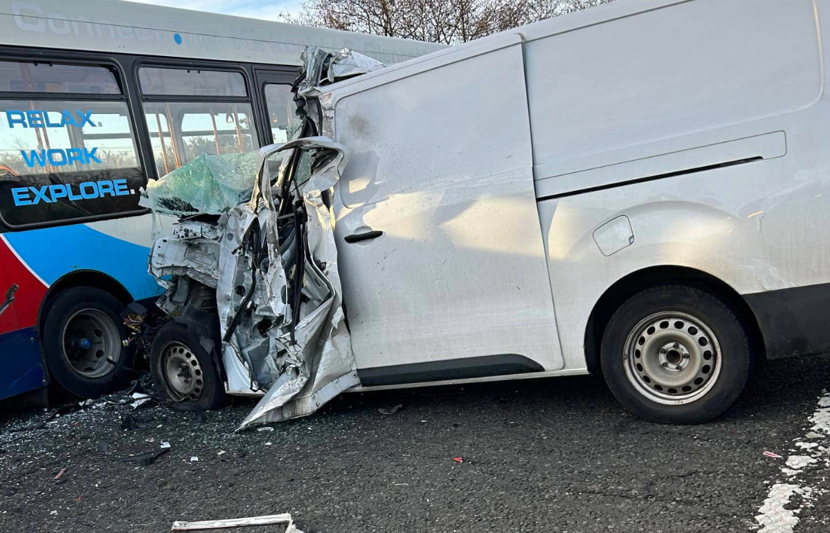 A section of the A92 was closed following the crash. 