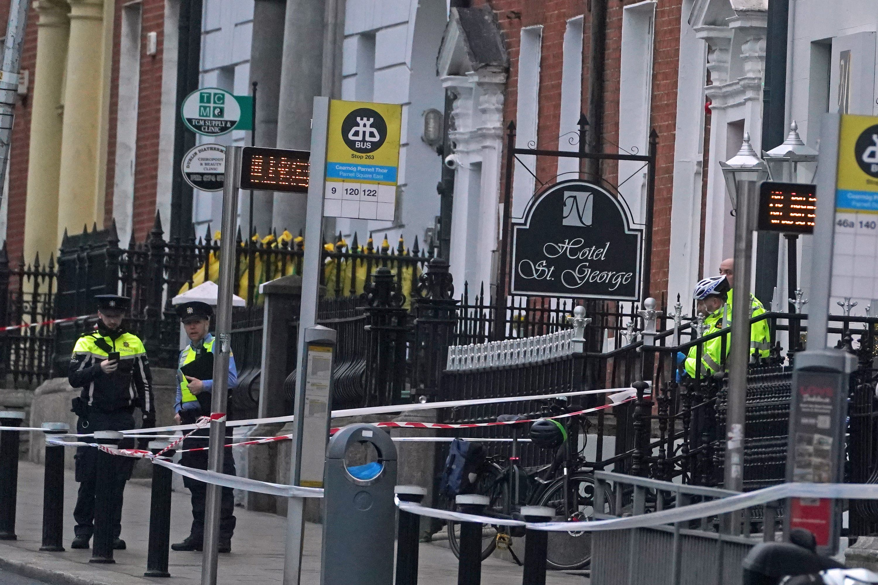 The scene in Dublin city centre.