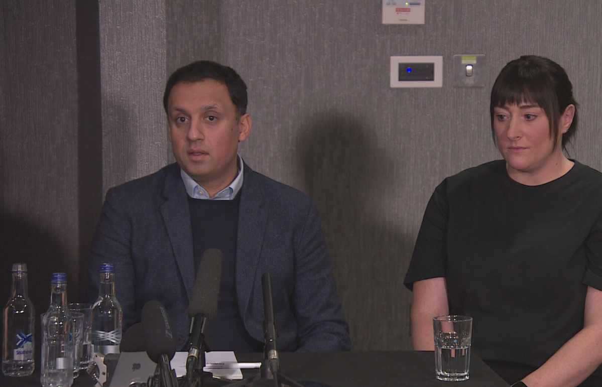 Anas Sarwar and Kimberly Darroch.