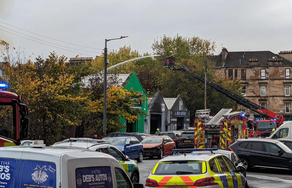 Fire at South Annandale Street at around 10.10am on Thursday.