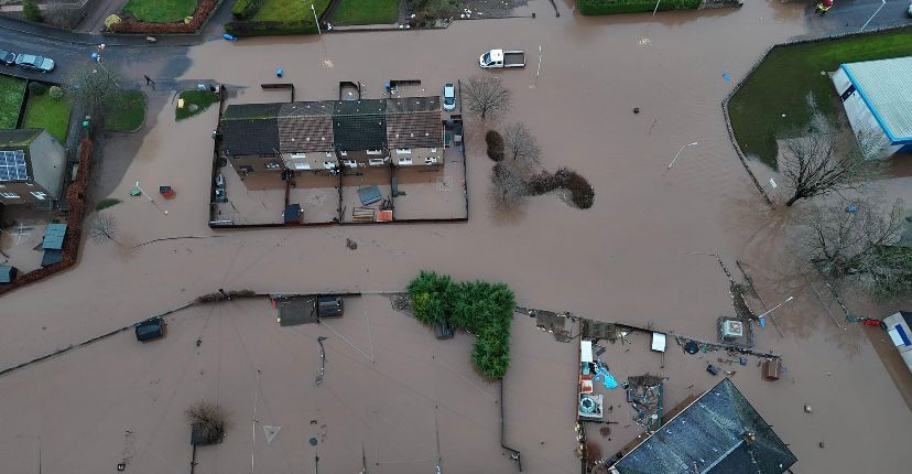 Cupar, Fife, flooded by Storm Gerrit. Credit: Bruce Russell