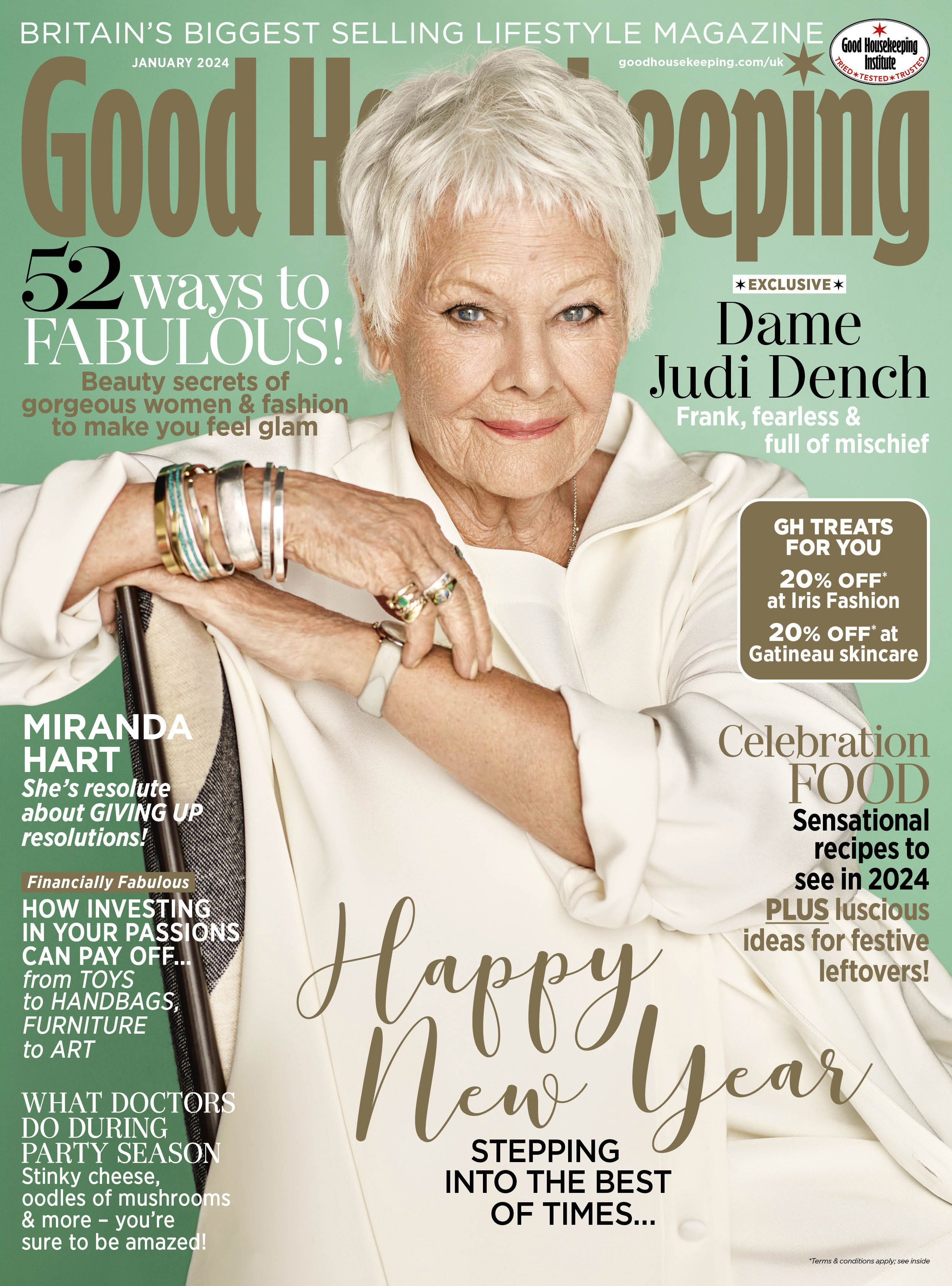 Dame Judi Dench on the cover of Good Housekeeping.