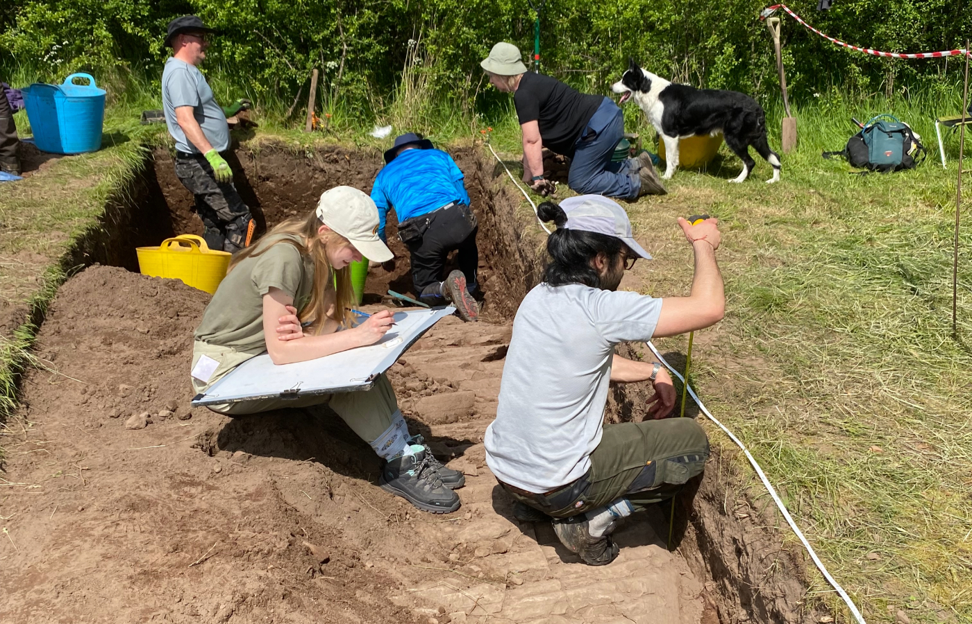 Iron Age paved surface excavation in Stirlingshire.