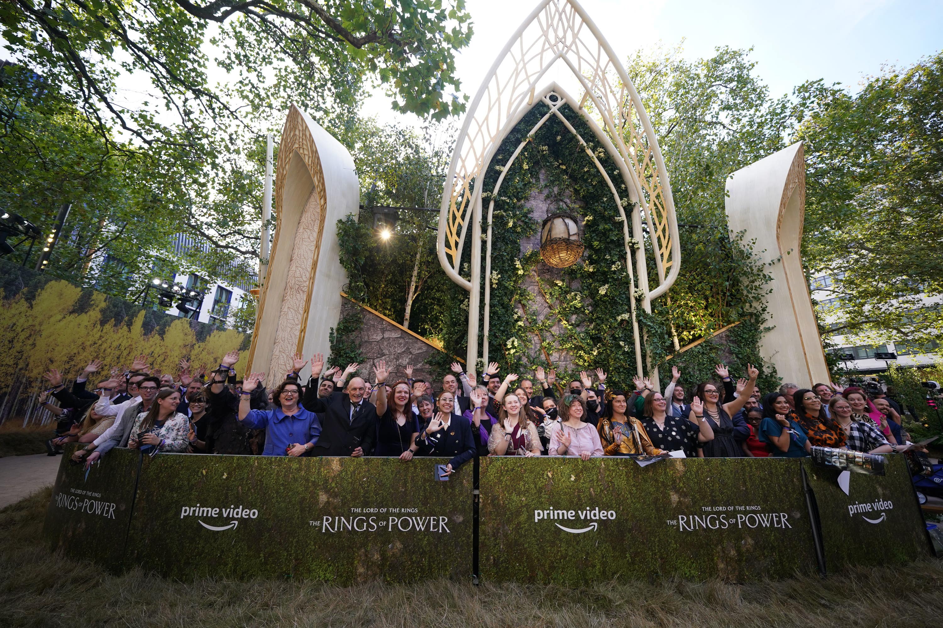 A general view of fans at the global premiere of The Lord of the Rings: The Rings Of Power in August.