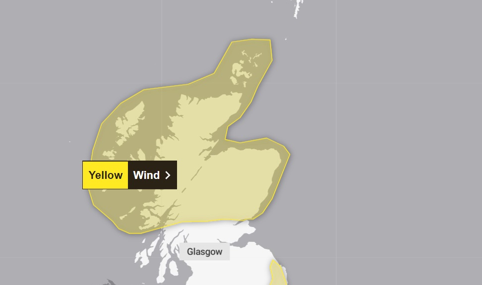 Christmas Eve Sunday's weather warning.