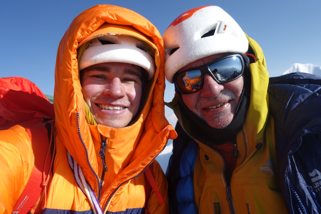 Tim and Paul on the summit of Jugal Spire 