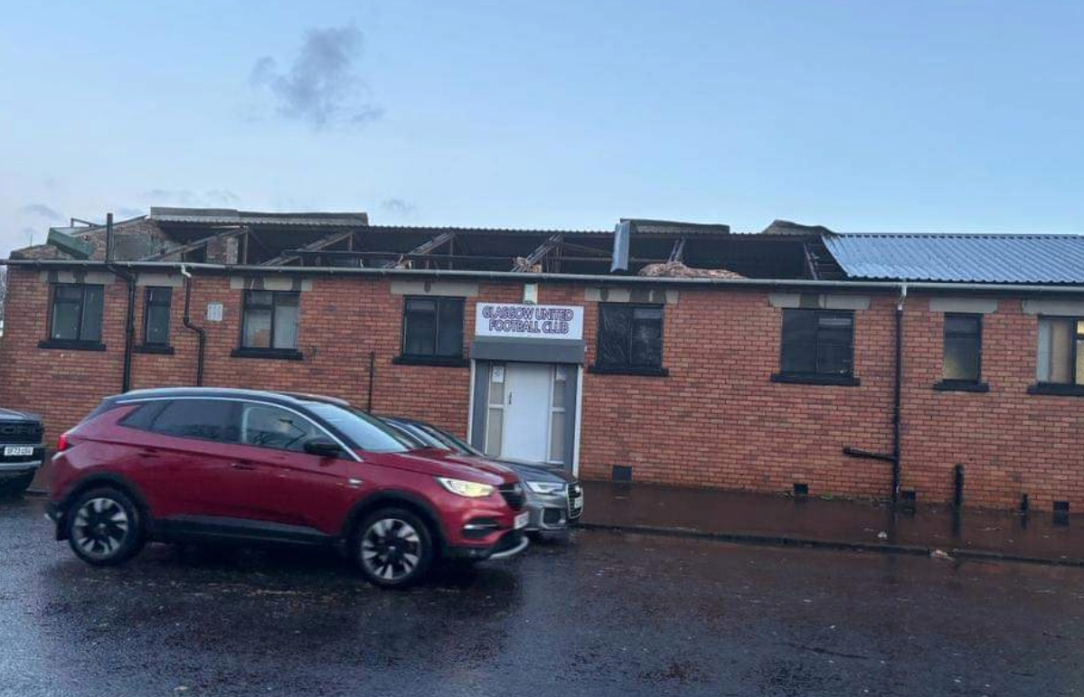 Glasgow United were left without a roof. 