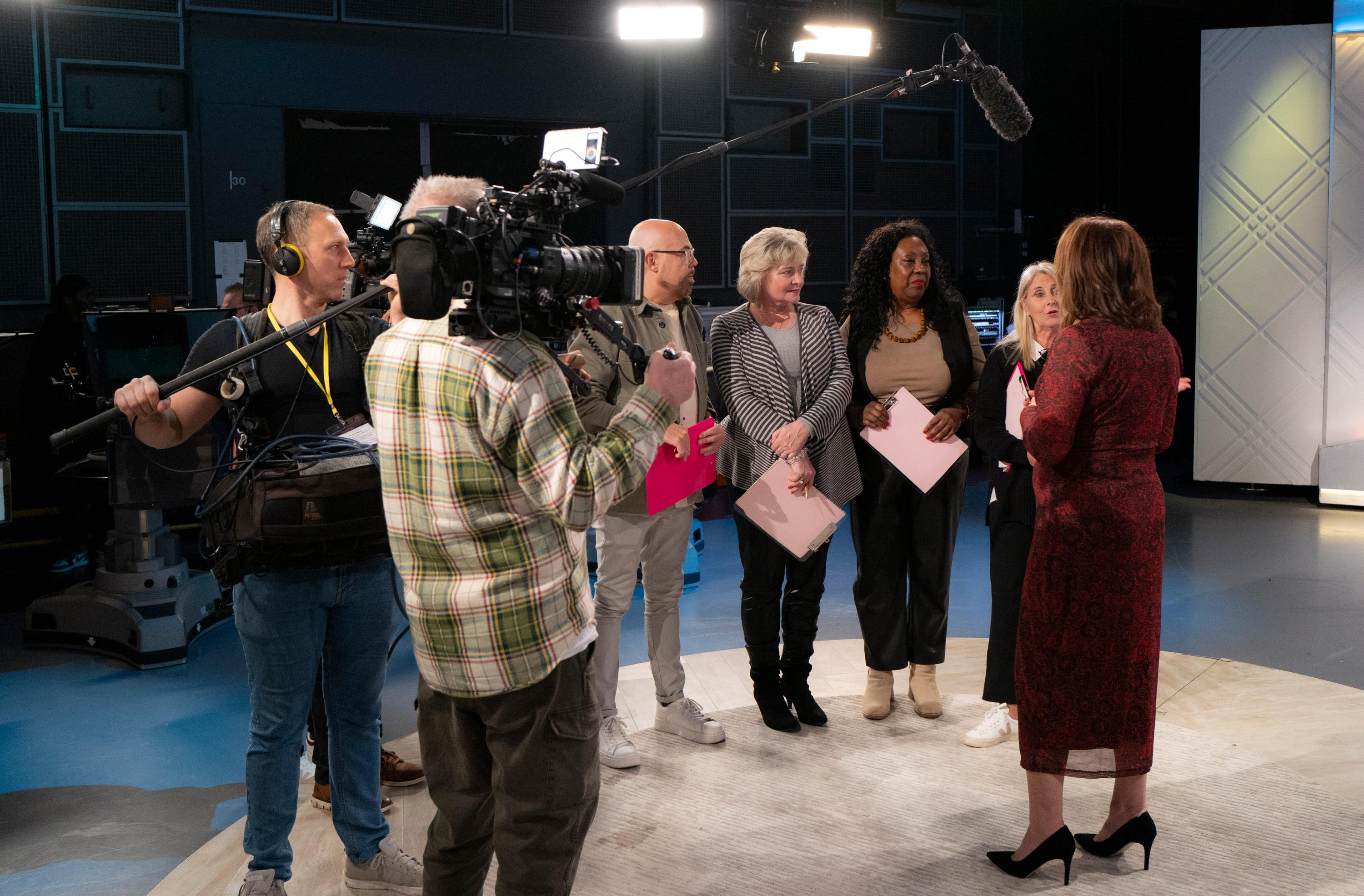 Jonathan, Suzie, Ellin and Lesley with the film crew on Lorraine.