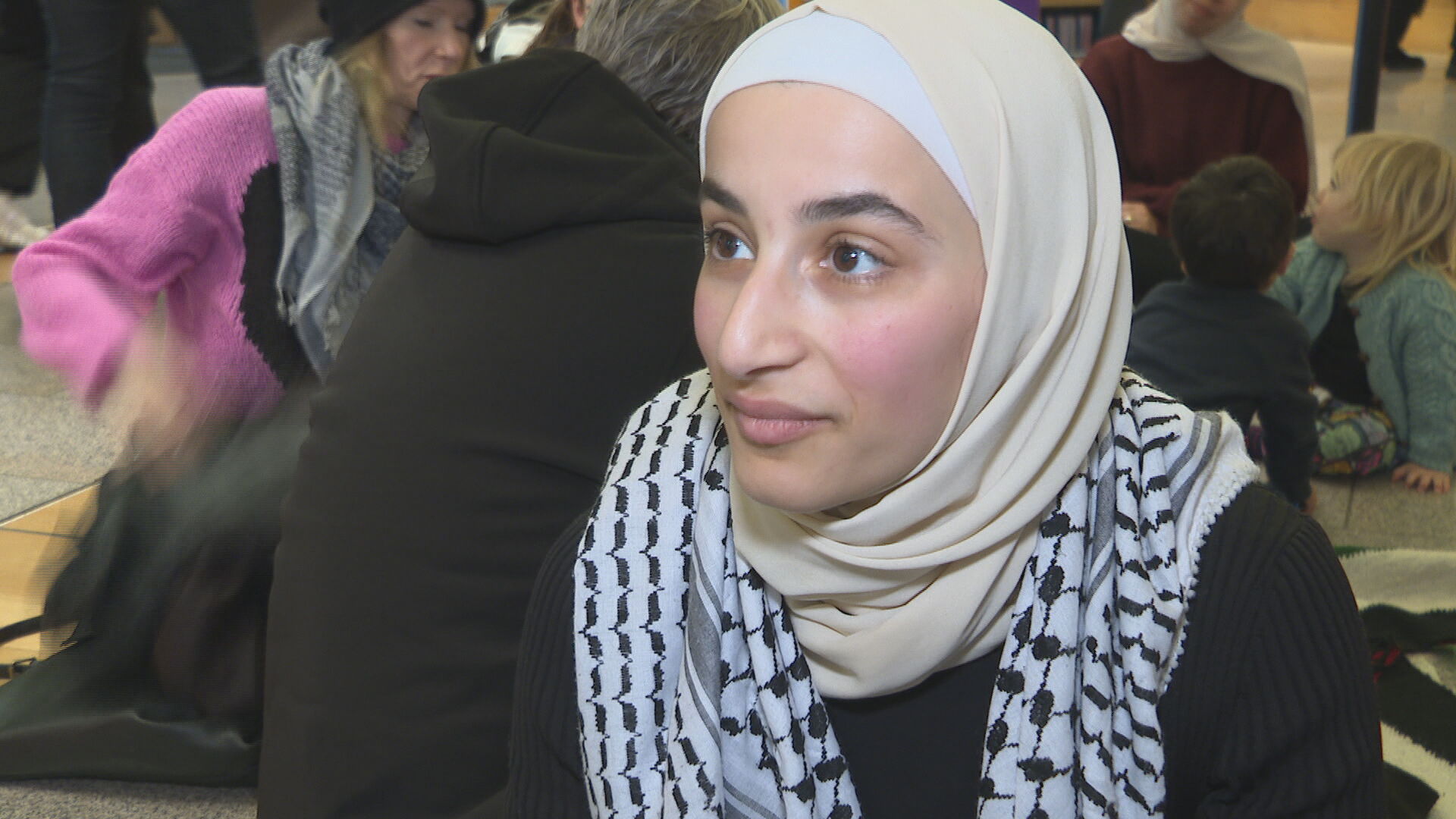 Salsabil El-Awaisi: Pro-Palestine protesters stage sit-in at Scottish Parliament.